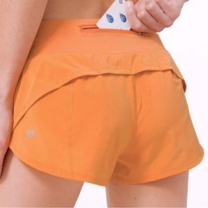 Lululemon Speed Up Short in Monarch Orange Size 8